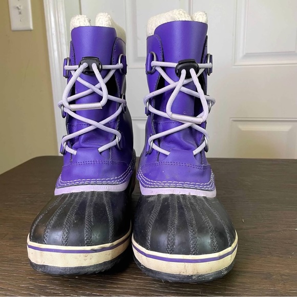Sorel Girls 6 Winter Snow Boots Waterproof Purple - Picture 4 of 11